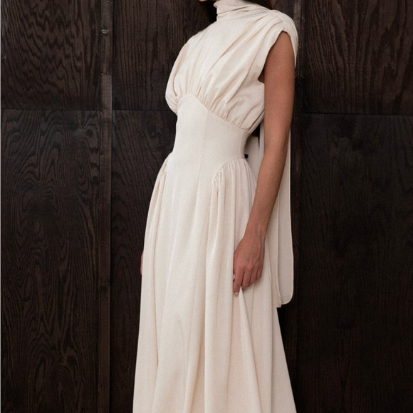 The Bekk Dresses & Skirts - Eliana Sleeveless Back Tie Dress, Oat